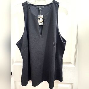 INC International Concepts Black Sleeveless Tank Top